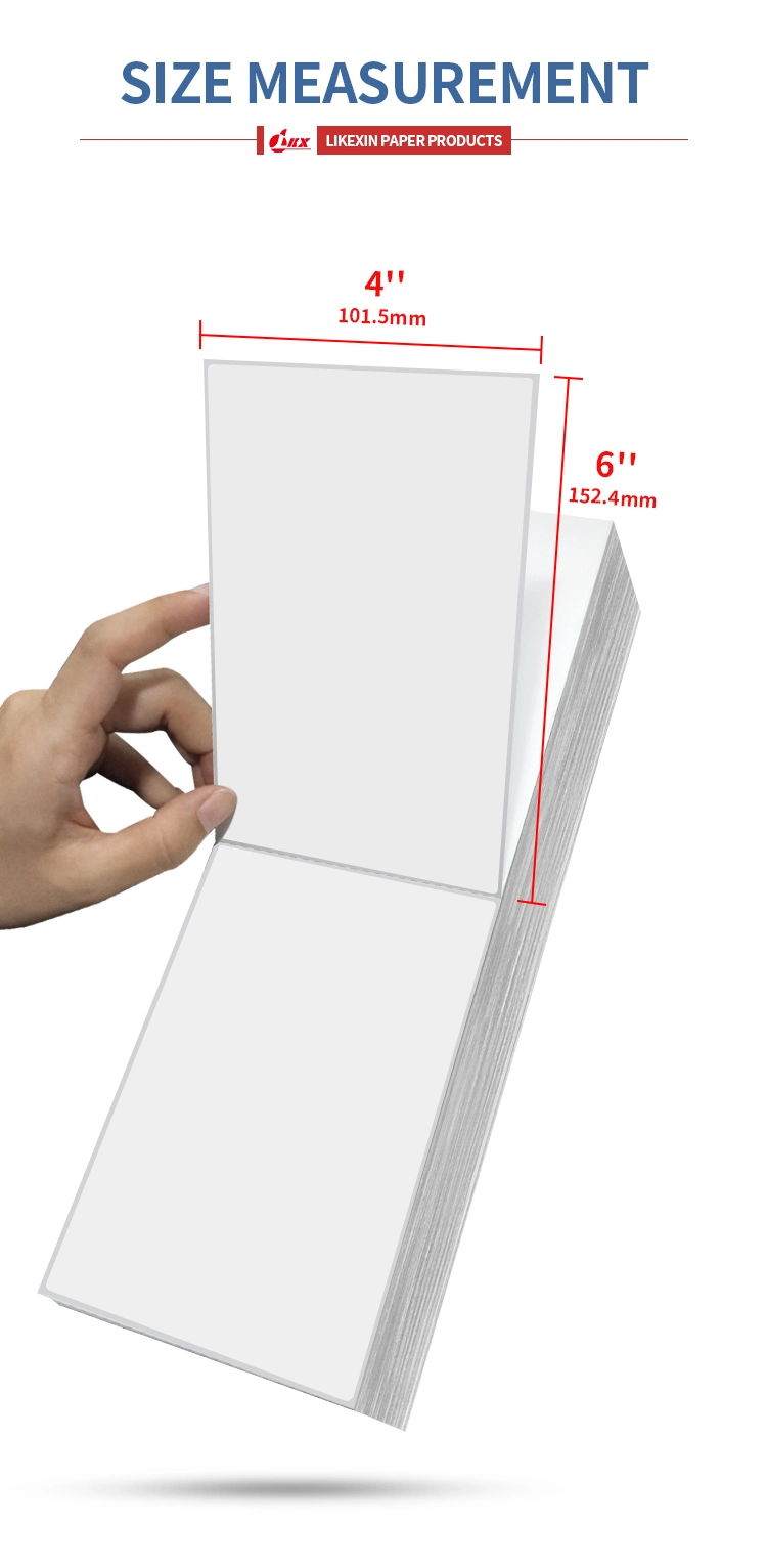 Free Sample Shipping Fanfold Label Thermal Blank Barcode Labels