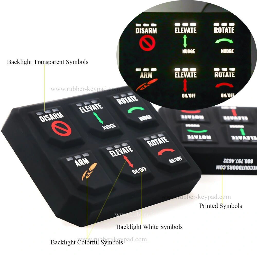 Customized Button/Switch/Pad Membrane Silicone Rubber Remote Control Keyboard Keypad